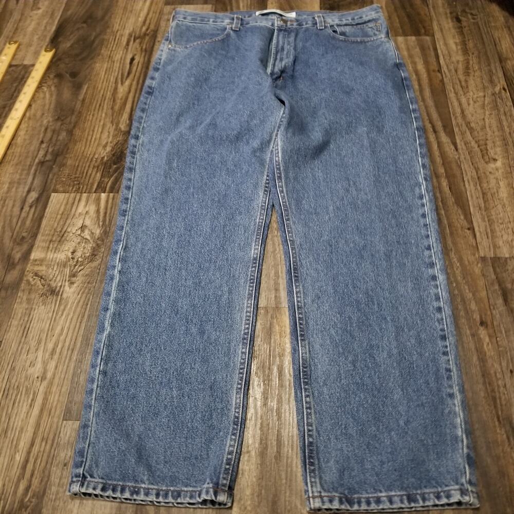 Vintage Harley-Davidson Riding Jeans Blue Denim Mens Straight Size 38x30 Y2k